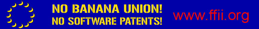 No Banana Union! No Software Patents - Join the Demo!