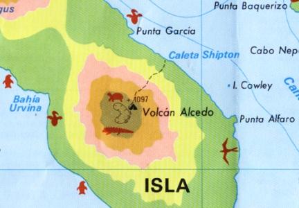 Karte Alcedo-Vulkan